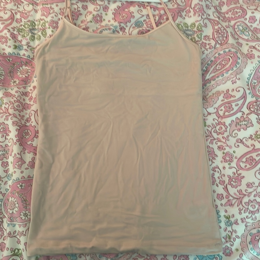 Four thin strapped shelf bra tank tops